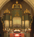An image of the organ in Bureå Church