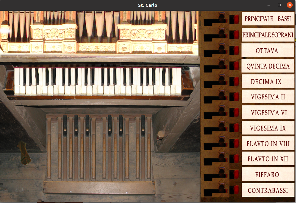 Screenshot of St Carlo Brescia sampleset in GrandOrgue