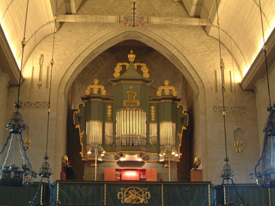 An image of the organ in Bureå church